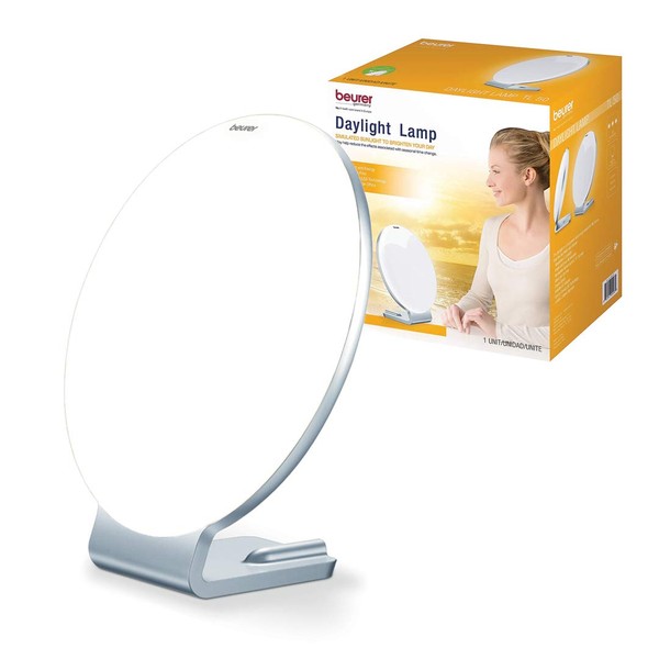 Beurer TL50 Daylight Lamp | UV-free Lamp with Natural Bright Sun Light | Jet Lag Lamp | Full Spectrum, 10,000 lux LED | Big Surfaced Daylight for Home & Office