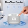 Sound Machine & Clock with Bluetooth 5.4, 14 Soothing White