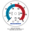 MEASUREMAN 2" Dial Size, Liquid Filled Pool Filter Pressure Gauge,