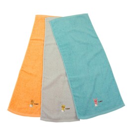 kosugizen Face Towel, Pink, Gray, Orange, 13.4 x 31.5 inches (34 x 80 cm), Life Select (For Toilet), Pack of 3