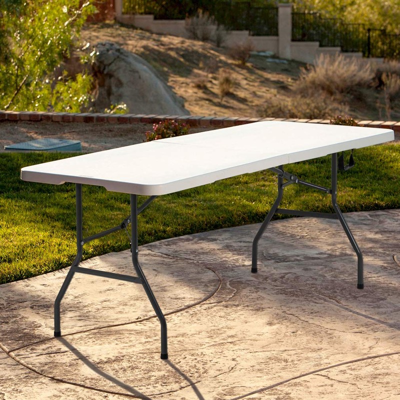 BestOffice Folding Table Camping Table Folding Table 6 Foot Plastic