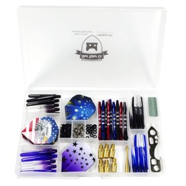 SHOT TAKER CO. EST. 2017 Deluxe Darts Tune up Kit Box | Flights, Stems, Toolkits, Sharpener, Box, Shafts, O-Rings, Tridents, Springs, Flight Savers, Accessories (STC10416)