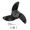 Akozon Outboard Propeller 3 Blades Outboard Propeller Boat Props Electric