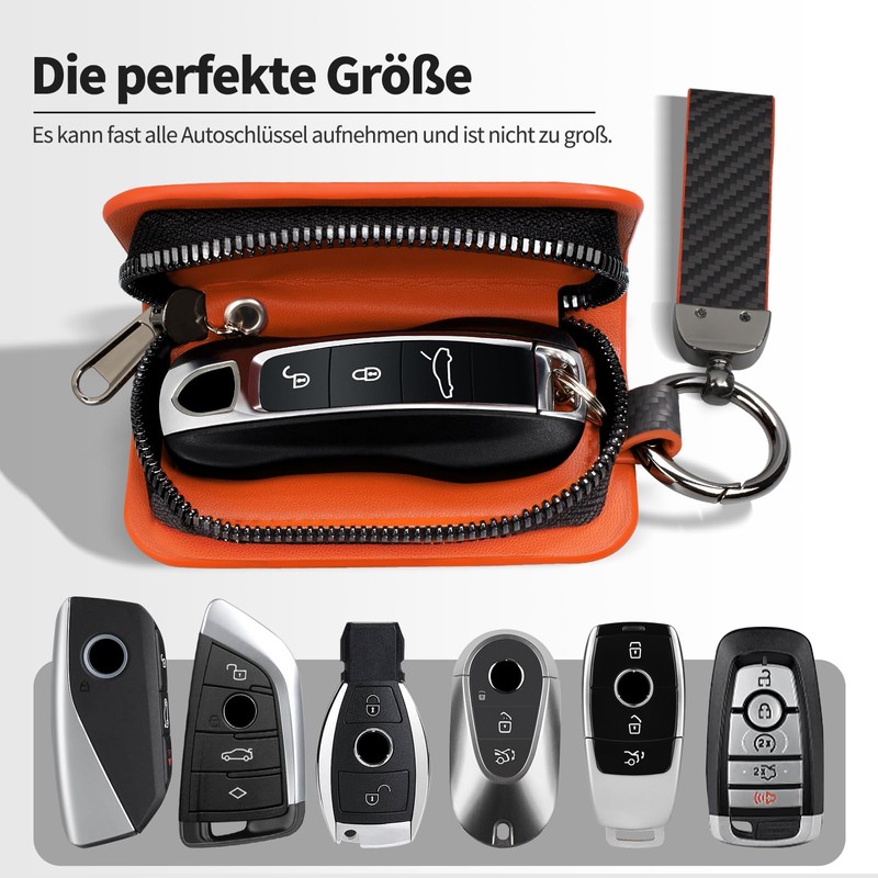 T-carbon Car Key Bag Made of Real Carbon Fibre, Leather