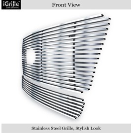 APS Compatible with 2004-2005 F-150 Honeycomb Style Chrome Stainless Billet Grille Insert Combo N19-C49976F