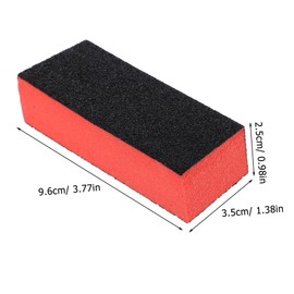 PACKOVE 10Pcs Ergonomic Nail Polishing Sponge Way Buffer Buffing Block for Smooth Finishing Lightweight Manicure Tool for Home Salon Use Black Nail Polisher File