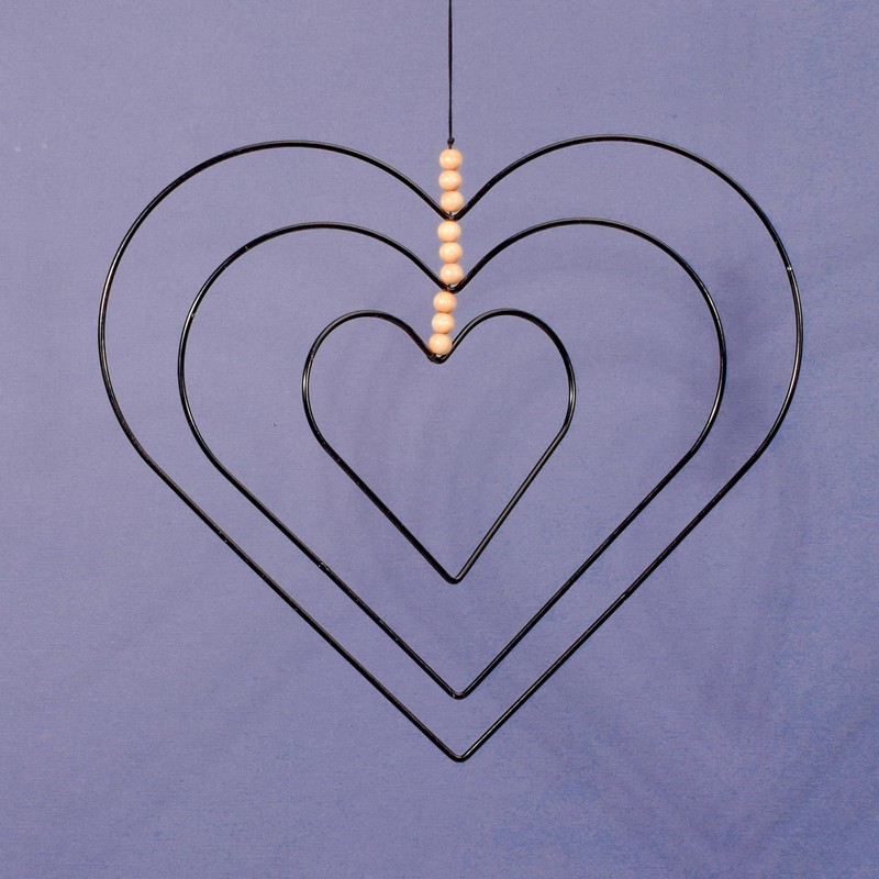 Vaessen Creative Heart-Shaped Metal Crafts, Red, Ø 25 cm or