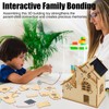 Solar Powered Wooden Puzzle,DIY Assembly Windmill House,3D Construction Toy,STEM Educational