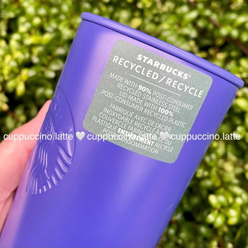 Starbucks NWT Starbucks 2025 Matte Purple Blue Recycled Sustain Triangle