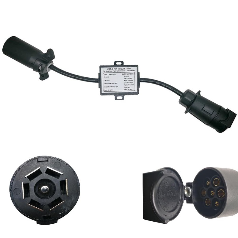 CARROFIX USA to EU Trailer Light Converter American Style 7-Way