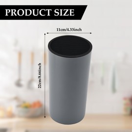 1pcs Universal Knife Holder,Knife Block Without Knives,Detachable Knife Holder,Knife Block Storage Holder for Protecingt Blade Space Saver,Space Saver Knife Storage Holder with Scissors Slot(Grey)