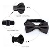 Alizeal Pre-tied Adjustable Bow Tie for Men Formal Solid Tuxedo