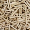 GLOWZEN 20 Pcs Bamboo Golf Spikes Black Stripe Design Natural