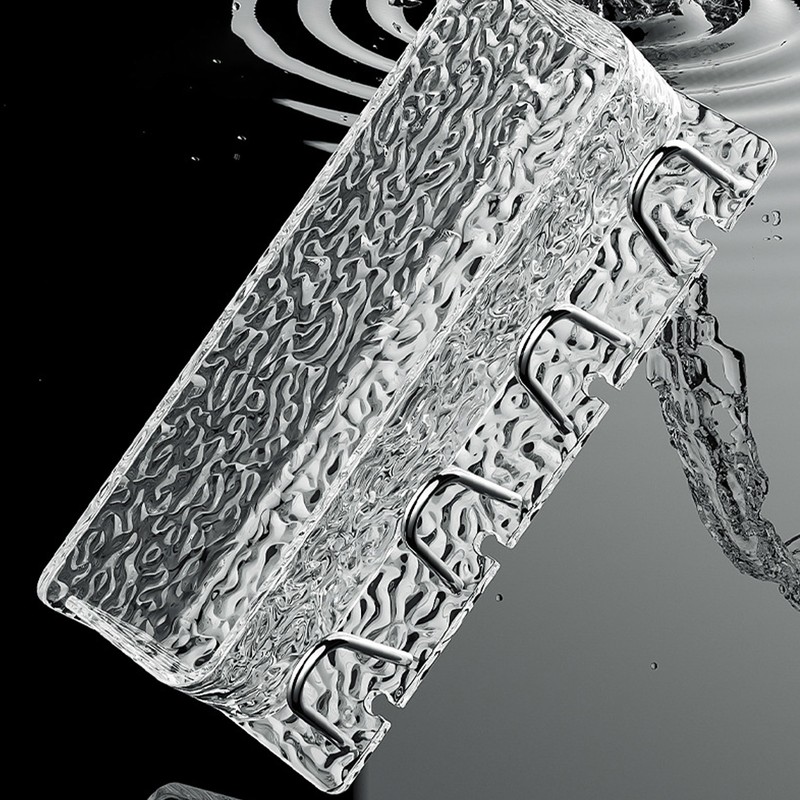 Water Ripple Toothbrush Holder Acrylic Punch Free Wall Mount Toothbrush