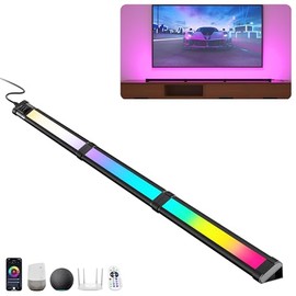 LAMPAOUS LED Smart TV Light Bar 36 Inch Light Bar RGBCW WiFi TV Light Bar with Multiple Placement Options for 55-70 inch TVs, Uplighting or backlights for Home, Bedroom, Shelf. Voice and App Control.