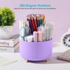 Lolocor 360 Rotating Plastic Desk Pen Organizer with 5 Slots,