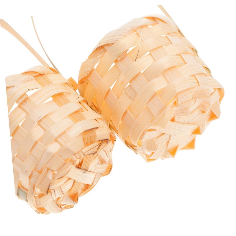 NOLITOY 6pcs Mini Bamboo Woven Baskets Storage Containers for Candy