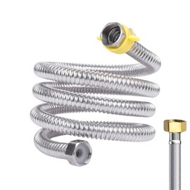 Water Supply Flexible Pipe Length 7.9 inches (200 mm) Stainless Steel Water Hose Extension Attachment Toilet Hose Washroom Faucet Shower Head Water Heater Pipe for Toilet Urinals Pressure Resistant