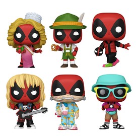 Funko Pop! Deadpool Set of 6 - Deadpool: Beauty Pageant, Lederhosen, Bowling, Metal Band, Sleepover and Tourist