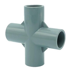 Kansai Kakou Co., Ltd. Fitting PVC Four-way 4-way Cross Cross Socket (20A)