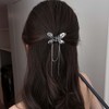 TseanYi Boho Butterfly Hair Clips Silver Butterfly Tassel Hair Pins