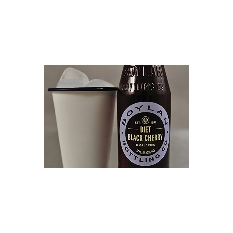 Boylan Soda, Diet Black Cherry, 12 Fl. Oz. (Pack of