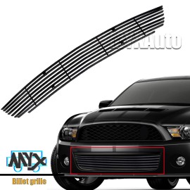 MYXAuto Fits 2010-2012 Ford Mustang Powder-Coated Lower Bumper Billet Grille Insert
