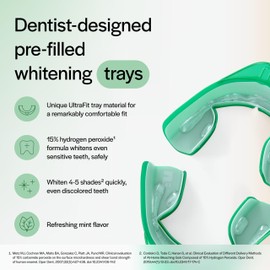 Opalescence GO 15 Mint Whitening Bundle - (7 Treatments) Hydrogen Peroxide Prefilled Teeth Whitening Trays and Travel Whitening Sensitivity Toothpaste 1 Oz - Mint Flavor - 6288-1