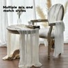 Artoid Mode Boho Milk White Gauze Wedding Table Runner, Seasonal