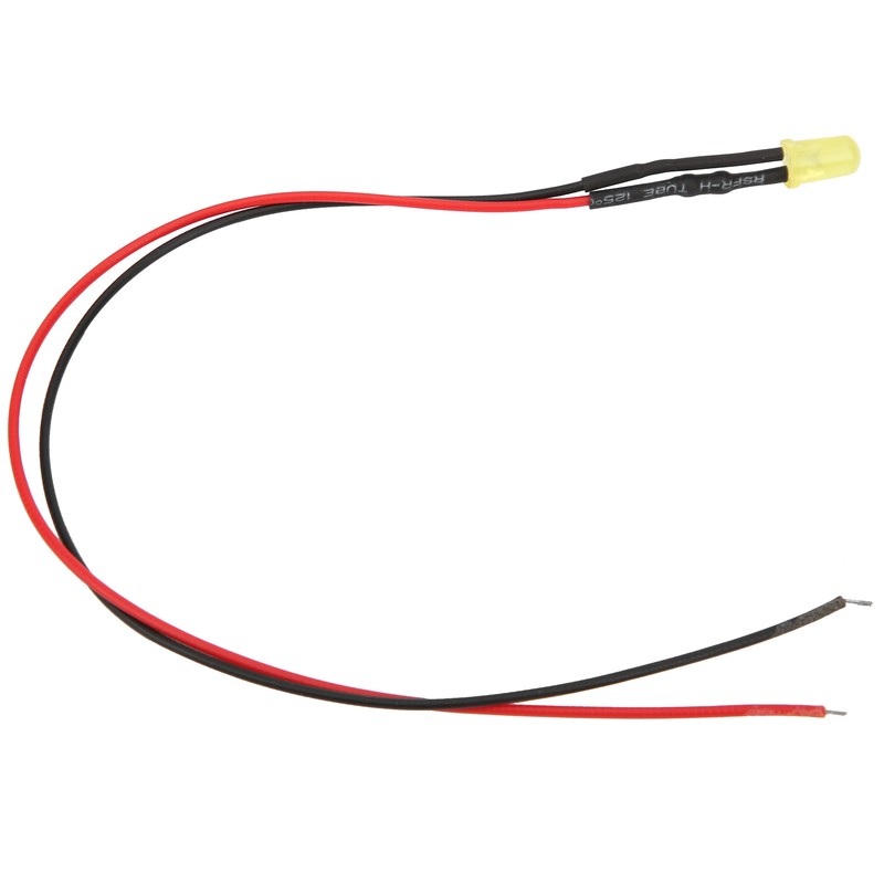 100pcs 12V Clear 5mm Prewired Light Emitting Diodes with 20cm