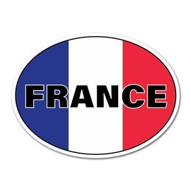 2 x 10cm France Oval Flag Vinyl Stickers - French Travel Holiday World Country Location Decal Scrapbook Sticker #82351