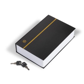 Leuchtturm 361288 Book Safe - Steel 240 x 155 x 55 mm, Key Safe for Valuables, Cash, Jewellery, Black