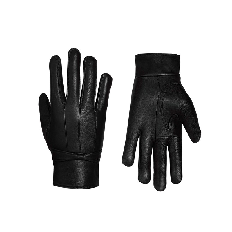 Ladies Leather Gloves Women Real Soft Fleece Lined Winter Casual
