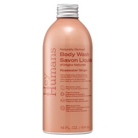 HEY HUMANS Rosewater Ginger Replenishing Body Wash with Natural Ingredients - Jojoba Oil | Vegan, Cruelty Free, 14 fl. Oz