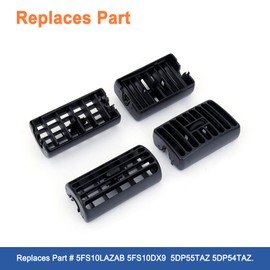 Dashboard Air Duct Vent AC Heater Louver Outlet Grille (4PCS).Replaces Part # 5FS10LAZAB 5FS10DX9 5DP55TAZ 5DP54TAZ.Compatible with 1997-2006 Jeep Wrangler TJ 1997-2001 Cherokee