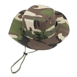 Awlsyj Mens Womens Sun Bucket Hat Wide Brim Fishing Hat Safari Hat Foldable Boonie Cap Outdoor UV Protection Beach Travel Fishing Hiking Hat (Camouflage Army Green)