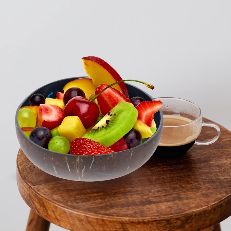 HEMOTON Coconut Bowls Decorative Bowl Natural Coconut Shell Bowl Decorative