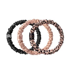 slip Skinny Scrunchies: Anti-Crease, Anti-Breakage Slipsilk™ Design Protects Delicate Hair | Includes 3 Pure Silk Scrunchies, Farrah