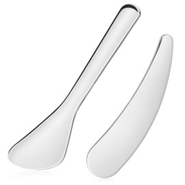 Mikinona 2Pcs Cream Spatula Reusable Makeup Spoon for Skincare Compact Easy to Use Applicator for Dispensing Lotions Creams Beauty Tool for Daily Use