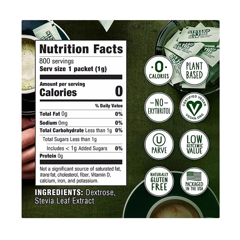 Stevia, Zero Calorie Sweetener Portion Packets, 800-count Original