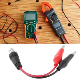 YINETTECH 2pcs BNC Female to Alligator Clip Test Leads 30VAC/60VDC 5A BNC Test Cable for Multimeter Video Surveillance, 170mm