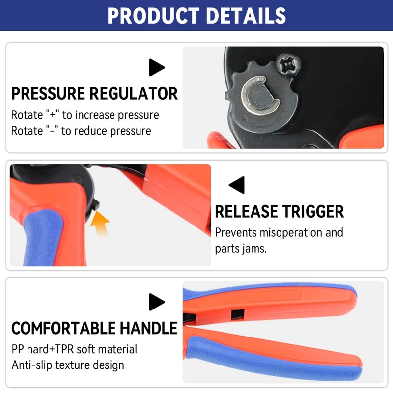 HKS Open Barrel Crimping Tool with 590PCS JST-SM Connectors Kit