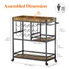 Lifewit Bar Cart, Home Bar Serving Cart, 3 Tier Drink