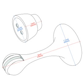 Rok Hardware Magnetic Door Stop Holder 3 Inches (Antique Brass, 10 Pack)