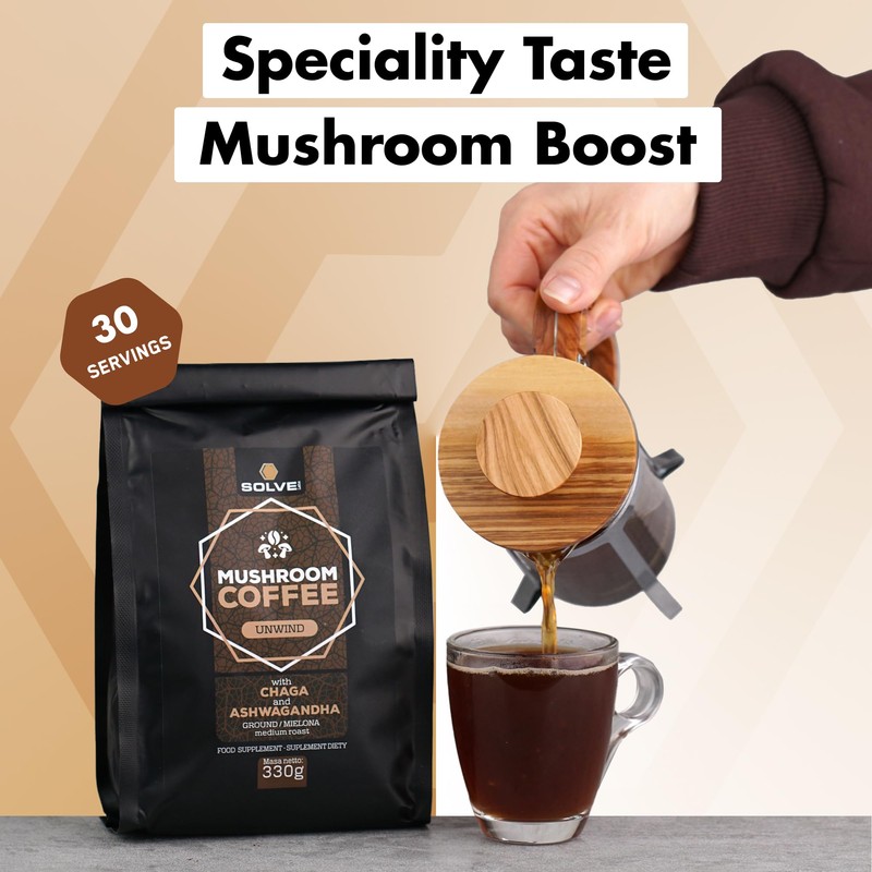 SOLVE Labs® ● Ground Coffee with Chaga & Ashwaganda ●