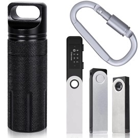 Aenllosi for Ledger Nano X, Ledger Nano S Plus and Ledger Nano S Crypto Hardware Wallet Case - Aluminum Alloy, Fire Resistant & Waterproof, Only Case(Black)