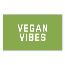 CafePress Vegan Vibes Rectangle Bumper Sticker Car Decal