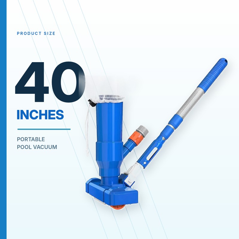40 Inch Portable Pool Vacuum Jet Cleaner, K-1060 Underwater Cleaning