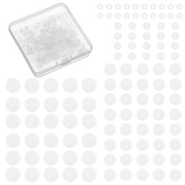 120 Pcs Silicone Earring Backs Stoppers for Piercings, 3/5/7/9 mm Clear Silicone Earrings Backs Disc for Earrings Ear Piercing Discs Earlobe Support Patches for Piercing Bump