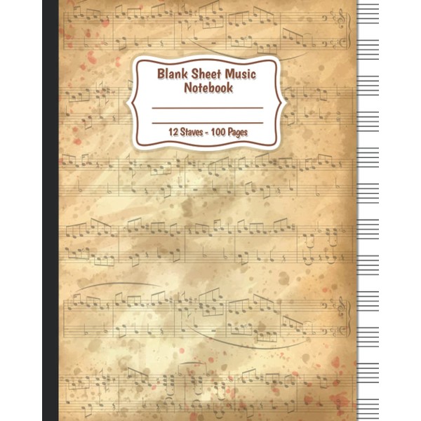 Blank Sheet Music Notebook: Manuscript Paper with Basic Music Theory